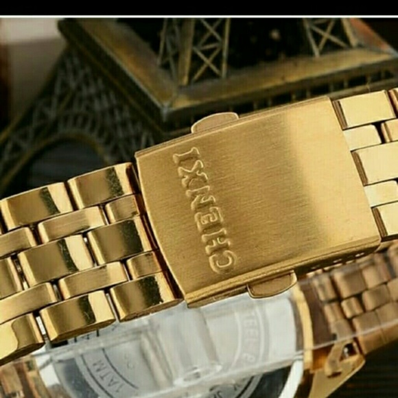 Mens Watches Top Brand Luxury CHENXI Golden Watch - Picture 4 of 8